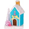 Dekorácia MagicHome Vianoce Candy Line, domček, modrý, 19x27 cm Dekorácia MagicHome Vianoce Candy Line, domček, modrý, 19x27 cm