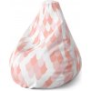 Sablio Sedací vak Pear Ružové oblúčiky - 70 x 95 x 15 cm Sablio Sedací vak Pear Ružové oblúčiky - 70 x 95 x 15 cm