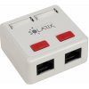 Zásuvka Solarix CAT5E UTP 2 x RJ45 na omítku bílá 22162880 Zásuvka Solarix CAT5E UTP 2 x RJ45 na omítku bílá 22162880