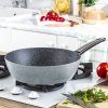 TESCOMA i-Premium Stone hlboká 28 cm sivá - minerálna nepriľnavá panvica TESCOMA i-Premium Stone hlboká 28 cm sivá - minerálna nepriľnavá panvica