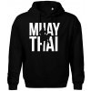 Nápis Muay Thai Oversized mikina pánska Moon čierna