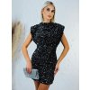 Flitrované dámske čierno-strieborné šaty Alexia - UNI Flitrované dámske čierno-strieborné šaty Alexia - UNI