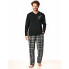 Feather pánské pyžamo dlouhé černé