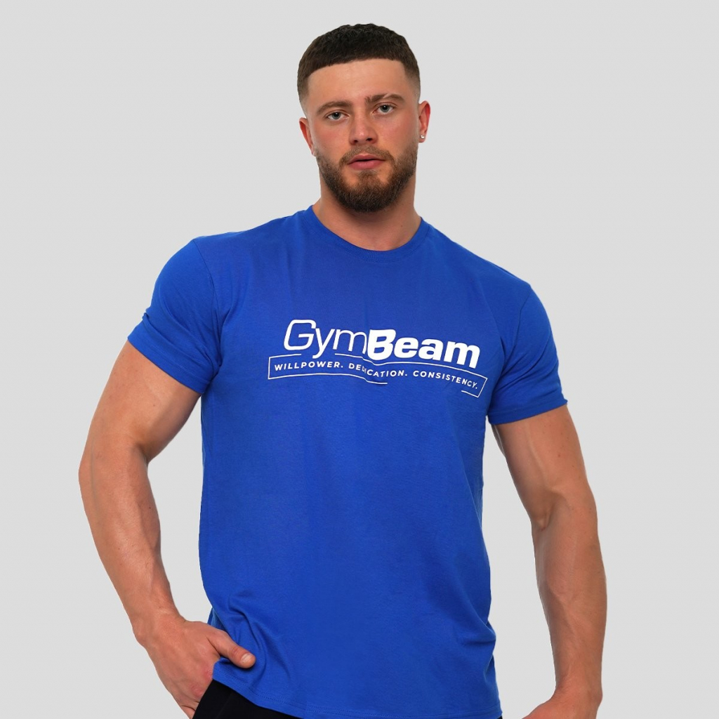 GymBeam tričko Willpower royal blue