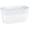 Prosperplast Truhlík s čipkou LACE biely 28,5 x 13,5 x 15,5 cm Prosperplast Truhlík s čipkou LACE biely 28,5 x 13,5 x 15,5 cm