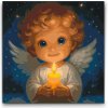 Vymalujsisam.sk Maľovanie podľa čísiel - Roztomilý anjelik Veľkosť: 50x50cm, Rám: Na plastovej doske Vymalujsisam.sk Maľovanie podľa čísiel - Roztomilý anjelik Veľkosť: 50x50cm, Rám: Na plastovej doske