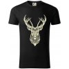 Jeleň kresba - Tričko z organickej bavlny - M ( Čierna ) Jeleň kresba - Tričko z organickej bavlny - M ( Čierna )