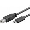 PremiumCord USB-C/male - USB 2.0 B/male, černý,1m PremiumCord USB-C/male - USB 2.0 B/male, černý,1m