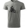 MTB kreslený cyklista - Klasické pánske tričko vyššej gramáže - XL ( Tmavosivý melír ) MTB kreslený cyklista - Klasické pánske tričko vyššej gramáže - XL ( Tmavosivý melír )