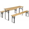 Dřevěný pivní set BestBerg BBBS-28 / 177 x 46 x 75 cm