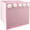 Atmosphera for Kids Úložný box ružový s brmbolcami 29 x 29 x 29 cm Atmosphera for Kids Úložný box ružový s brmbolcami 29 x 29 x 29 cm