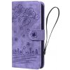 Peňaženkové puzdro Embossing Pattern Mačka fialové – Samsung Galaxy A15 4G/5G Peňaženkové puzdro Embossing Pattern Mačka fialové – Samsung Galaxy A15 4G/5G