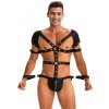 SuperLove Sexy Body Harness for Men with Zipped Crotch & Handcuffs 270 Black L SuperLove Sexy Body Harness for Men with Zipped Crotch & Handcuffs 270 Black L
