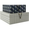 House Doctor Papierový úložný box Keep Sand / Dark Grey – set 2 ks House Doctor Papierový úložný box Keep Sand / Dark Grey – set 2 ks
