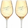 Dekorant Svadobné poháre na biele víno Silhouette City Amber s kryštálmi Swarovski 360 ml 2KS Dekorant Svadobné poháre na biele víno Silhouette City Amber s kryštálmi Swarovski 360 ml 2KS