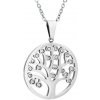 Dámsky náhrdelník 3 cm strom života so zirkónmi z chirurgickej ocele S11261090 Dámsky náhrdelník 3 cm strom života so zirkónmi z chirurgickej ocele S11261090