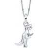 Detský strieborný náhrdelník D for diamond, T-REX P5359 Detský strieborný náhrdelník D for diamond, T-REX P5359