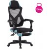 Kancelárske/herné kreslo, čierna/neomint, nosnosť 150 kg, JORIK NEW Kancelárske/herné kreslo, čierna/neomint, nosnosť 150 kg, JORIK NEW