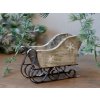 Chic Antique Sánky kovovo-drevené 10 x 5 x 12 cm 45325 Chic Antique Sánky kovovo-drevené 10 x 5 x 12 cm 45325