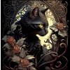 Norimpex Puzzle diamantová maľba Gotická mačka 30 x 40 cm