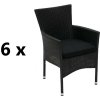 VerDesign 6 x BALI záhradné ratanové kreslo, antracit VerDesign 6 x BALI záhradné ratanové kreslo, antracit