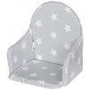 Vložka do drevených jedálenských stoličiek typu New Baby Victory sivá hviezdičky biele Vložka do drevených jedálenských stoličiek typu New Baby Victory sivá hviezdičky biele