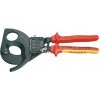 Kliešte na káble račnové Knipex 280 mm VDE 1000V Kliešte na káble račnové Knipex 280 mm VDE 1000V
