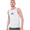 Pánske základné tričko bez rukávov Alpha Industries s logom – biele Pánske základné tričko bez rukávov Alpha Industries s logom – biele