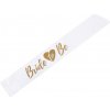 PartyDeco ŠERPA Bride to be biela so zlatým nápisom PartyDeco ŠERPA Bride to be biela so zlatým nápisom