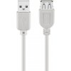 Kábel USB 2.0 A-A M/F 5m, High Speed, predlžovací, sivý, LC Kábel USB 2.0 A-A M/F 5m, High Speed, predlžovací, sivý, LC