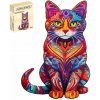 Drevené puzzle 130 dielikov 38x24cm - Pestrofarebná mačka Drevené puzzle 130 dielikov 38x24cm - Pestrofarebná mačka
