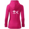 Ježíšova ryba - Mikina dámska trendy zipper s kapucňou - S ( Purpurová ) Ježíšova ryba - Mikina dámska trendy zipper s kapucňou - S ( Purpurová )