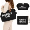 Taška pre mamičku Mommy Bag 3v1 čierna (Veľká prebaľovacia taška s organizérom, termo priehradkami a kozmetickou taštičkou) Taška pre mamičku Mommy Bag 3v1 čierna (Veľká prebaľovacia taška s organizérom, termo priehradkami a kozmetickou taštičkou)