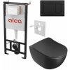 Alcadrain Set modulu do sádrokartonu, WC Urban City černé, sedátka a tlačítka černá mat M278 1 set Alcadrain Set modulu do sádrokartonu, WC Urban City černé, sedátka a tlačítka černá mat M278 1 set