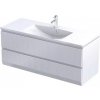 Oristo Brylant skrinka 119.6x45.5x50 cm závesná kúpeľňová skrinka pod umývadlo biela OR36-SD2S-120-2R Oristo Brylant skrinka 119.6x45.5x50 cm závesná kúpeľňová skrinka pod umývadlo biela OR36-SD2S-120-2R