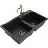 MEXEN/S MEXEN/S - Tomas granitový drez 2-bowl vrátane batérie Carla, čierna/zlatá metalik 6516-75-670700-50-B MEXEN/S MEXEN/S - Tomas granitový drez 2-bowl vrátane batérie Carla, čierna/zlatá metalik 6516-75-670700-50-B