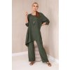 Fashionweek Elegantná súprava košele a nohavice zo vzdušného materiálu K1025 Farba: Khaki, Veľkosť: Universal
