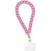 Panama Phone Lanyard, Phone Pendant / Cord Length 40cm (20cm In The Loop) / On Wrist - Pink Panama Phone Lanyard, Phone Pendant / Cord Length 40cm (20cm In The Loop) / On Wrist - Pink