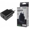 BERGE Dvojitá rýchla nabíjačka do steny 20W napájací zdroj USB-C USB-A Cube čierna BERGE Dvojitá rýchla nabíjačka do steny 20W napájací zdroj USB-C USB-A Cube čierna