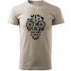 Bike lebka - Klasické pánske tričko vyššej gramáže - 3XL ( Ľadovo sivá ) Bike lebka - Klasické pánske tričko vyššej gramáže - 3XL ( Ľadovo sivá )