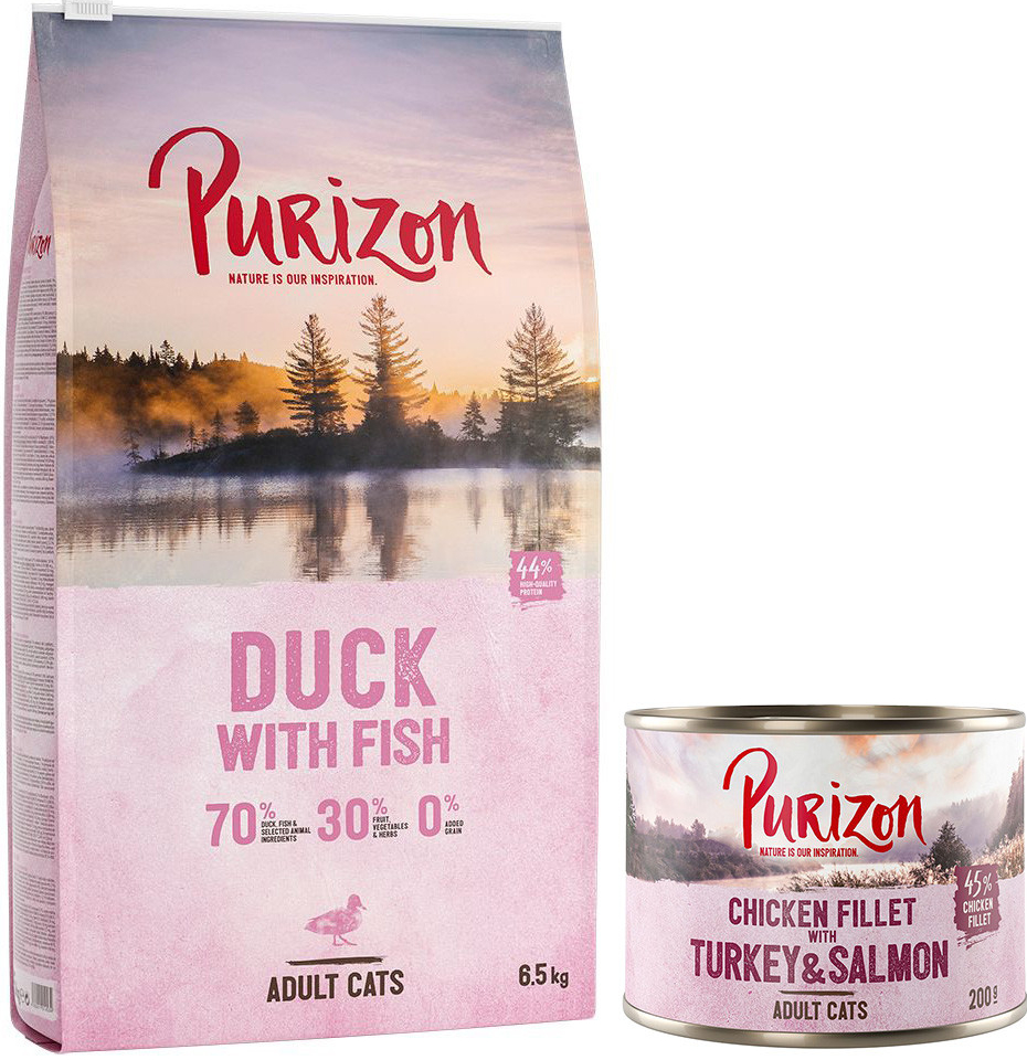 Purizon Adult kačica & ryby bez obilnín 6,5 kg