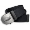 Textilný Opasok S Kovovou Prackou Kapor - Čierny Textilný Opasok S Kovovou Prackou Kapor - Čierny