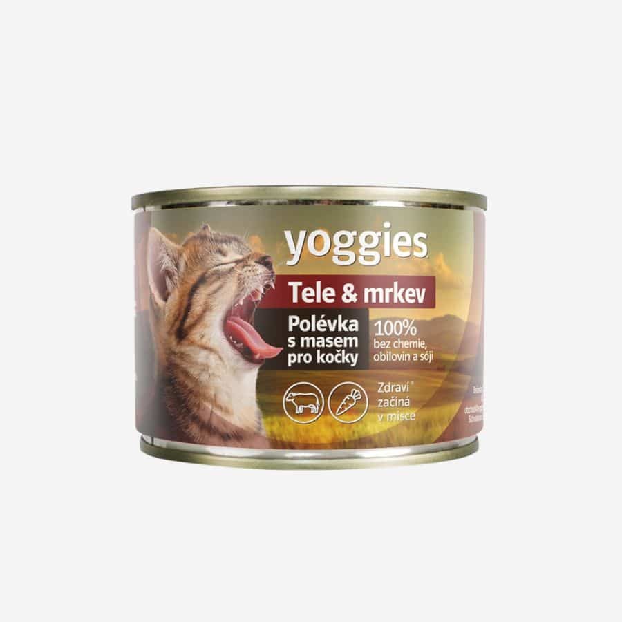 Yoggies polievka pre mačky teľa s mrkvou 185 g