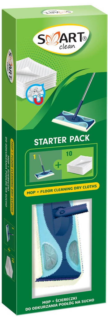 Smart Clean Starter Pack Mop+ 10 ks náhradných utierok na podlahu