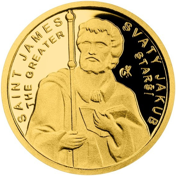 Česká mincovna zlatá minca Patróni Svätý Jakub proof 0,5 g