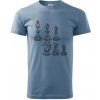 Šachové figúrky kreslené - Klasické pánske tričko vyššej gramáže - XL ( Denim ) Šachové figúrky kreslené - Klasické pánske tričko vyššej gramáže - XL ( Denim )