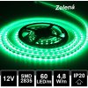 LEDprodukt LED pásik 60LED/m SMD2835 4,8W/m zelený IP20 12V LEDprodukt LED pásik 60LED/m SMD2835 4,8W/m zelený IP20 12V
