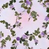 Dekoračná látka ružová, lila ružičky, š.150 Dekoračná látka ružová, lila ružičky, š.150