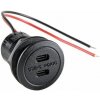 Zapustená zásuvka Pro Car 2 x USB-C 12/24 V DC s meničom napätia 324/012 Zapustená zásuvka Pro Car 2 x USB-C 12/24 V DC s meničom napätia 324/012