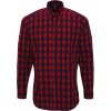 Pracovná košeľa kockovaná s dlhým rukávom, Veľkosť 2XL, Farba Červená Pracovná košeľa kockovaná s dlhým rukávom, Veľkosť 2XL, Farba Červená